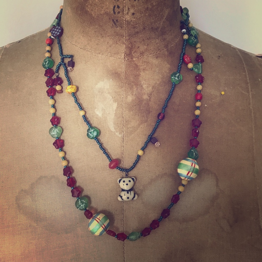Handcrafted beaded necklace.